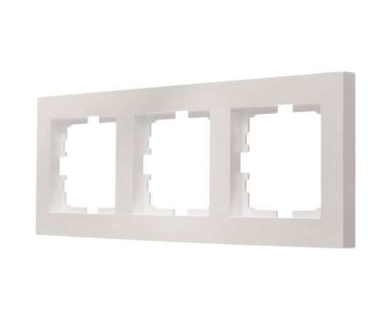 3-ая горизонтальная рамка Lezard VESNA без вставки, жемчужно-белый перламутр 742-3000-148 – изображение 2