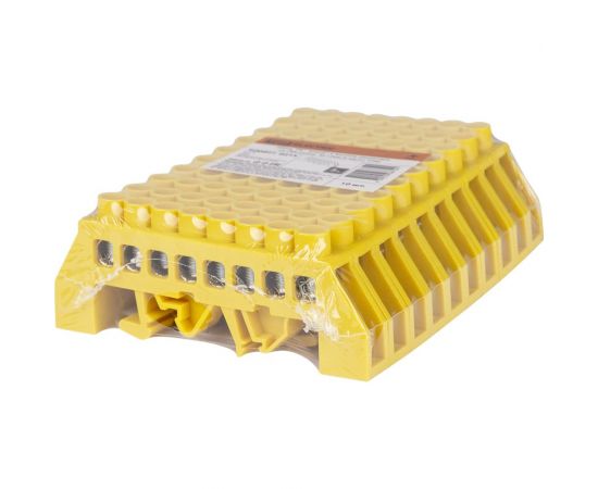 Шина "земля" "pe" TDM в желтом изоляторе на din-рейку 8x12мм 8 групп SQ0801-0215 – изображение 2