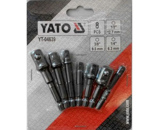 Набор адаптеров для торцевых головок 8 предметов YATO YT-04639 – изображение 2
