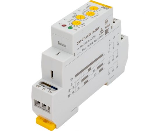 Реле времени IEK ORT 2 контакта, 12-240В, AC/DC ORT-2T-ACDC12-240V – изображение 2