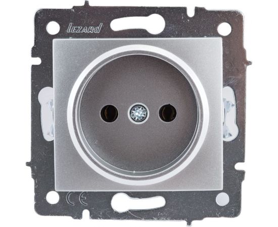 Розетка Lezard KARINA без заземления, керамика, матовое серебро 707-4388-121 – изображение 2