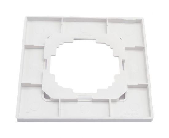 Рамка NILSON одноместная белая Alegra naturel 25110091 – изображение 2