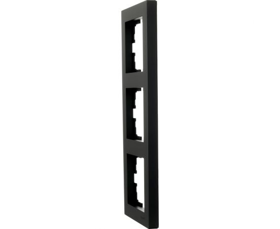 3-ая вертикальная рамка Lezard VESNA без вставки, чёрный бархат 742-4200-153 – изображение 3