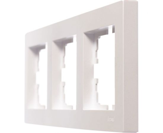 3-ая горизонтальная рамка Lezard VESNA без вставки, жемчужно-белый перламутр 742-3000-148 – изображение 3