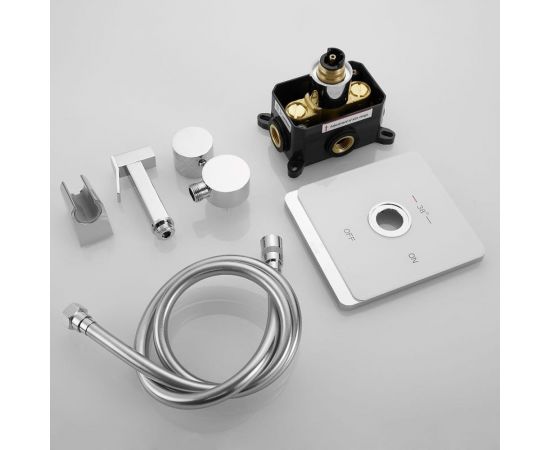 Смеситель с гигиеническим душем ROSE белый/хром ROSE R105C – изображение 3