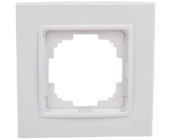 Рамка NILSON одноместная белая Alegra naturel 25110091 – изображение 3