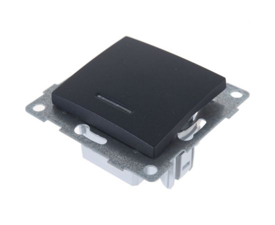 Механизм выключателя GUSI ELECTRIC Bravo 1 клавиша, СУ, 10А, 250В, графит С10В18-010 – изображение 3