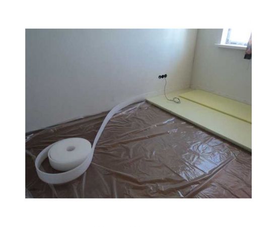 Демпферная лента с клеевым слоем для стяжки пола ISOCOM 5x100x30 СД5 – изображение 3