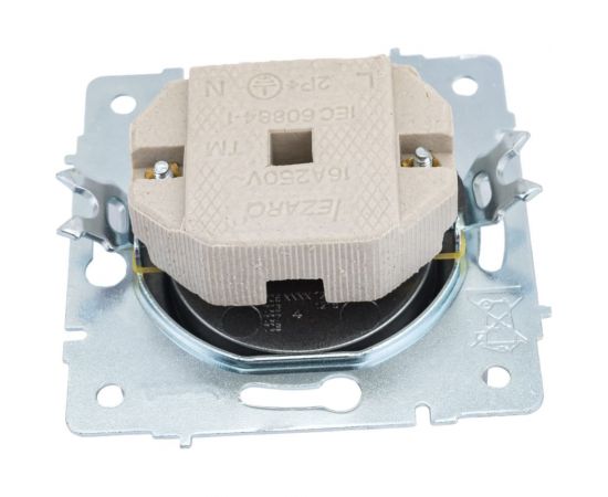 Розетка Lezard KARINA без заземления, керамика, матовое серебро 707-4388-121 – изображение 3