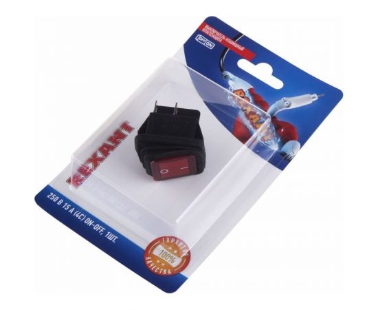 Клавишный выключатель REXANT 250v, 15а, (4с), on-off, красный, с подсветкой, влагозащита (rwb-507) 06-0307-C – изображение 4