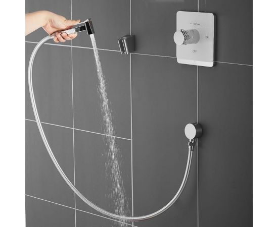 Смеситель с гигиеническим душем ROSE белый/хром ROSE R105C – изображение 4