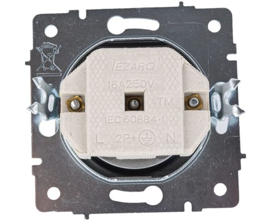 Розетка Lezard KARINA без заземления, керамика, матовое серебро 707-4388-121 – изображение 4