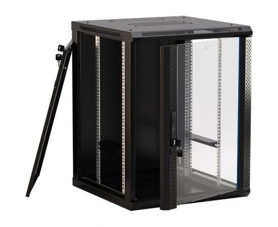 Настенный шкаф Hyperline TWB-1266-GP-RAL9004 19-дюймовый, 12U, 650x600х600мм 392634 – изображение 5