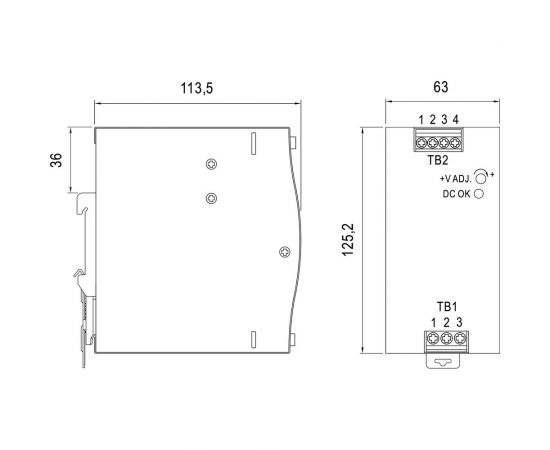 Источник питания Prompower ndr-240-24, на выходе 24 В DC, 10 а, 240 Вт. входное 85-264 В AC (120-370 В DC) NDR24024 – изображение 5