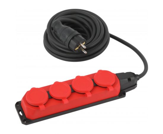 Силовой удлинитель ЭРА UK4e3x1,55mIP44(KG) с заземлением, 4 розетки, каучук, 5м, КГ 3x1,5мм2 IP44 Б0057585 – изображение 6