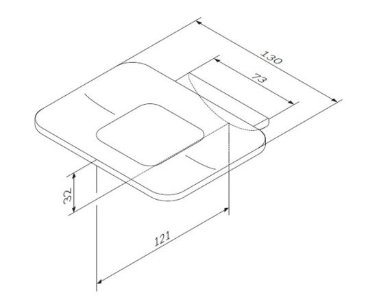Стеклянная мыльница с настенным держателем, хром AM.PM A50A34200 – изображение 6