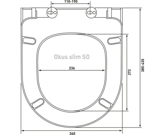 Комплект для монтажа подвесного унитаза Berges: инсталляция novum525, кнопка o3 хром глянец, унитаз ego rimless, сиденье дюропласт okus slim so, микролифт, быстросъем 043249 – изображение 10