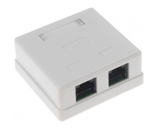 Универсальная розетка на 2 порта RJ-45, 8p8c, TWIST cat. 6, на плате, J-8P8C-C6-2P-TWCS 