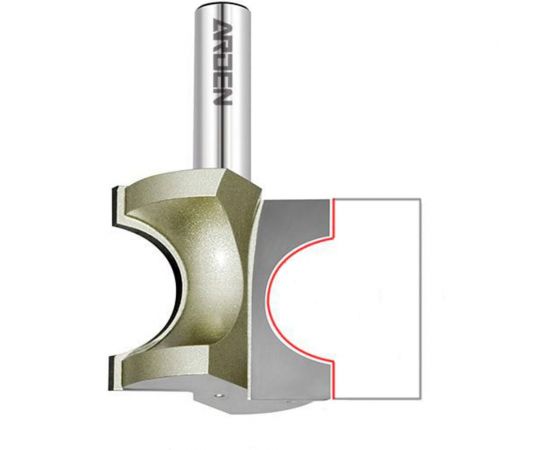 Фреза бычий нос (R 12.7 мм, 41.3x34.13 мм, хвостовик 12 мм) ARDEN 330271 