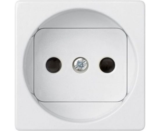 Двухполюсная розетка Simon без заземления, с защитными шторками, широкий модуль, S27, белый 27431-65 