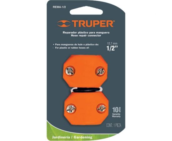 Пластиковый коннектор Truper для шланга 1/2" папа-мама REMA-1/2 12714 
