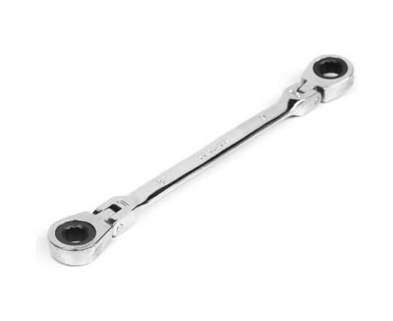 Накидной двусторонний ключ HORTZ 14х15 трещ/шарн. хромированный HOR 118761 