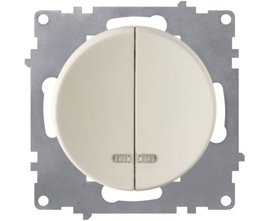 Двойной выключатель с подсветкой OneKeyElectro, цвет бежевый 1E31801301 2172802 