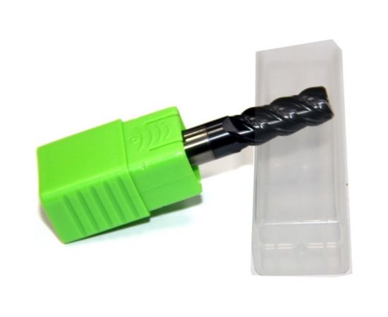 Фреза концевая монолитная твердосплавная радиусная 8х60 мм СпецТехИнструмент D8CR1.0L60T4AlTiNHRC60ASTI – изображение 2