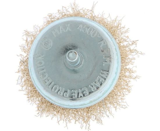 Щетка чашка металлическая со шпилькой 75 мм для дрели ТУНДРА 1032351 – изображение 2