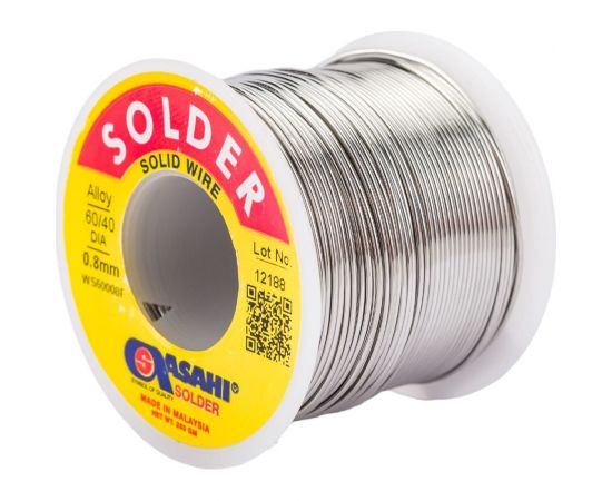 Припой (0.8 мм, 0.25 кг, Sn60/Pb40, без флюса) ASAHI 00-00000080 – изображение 2