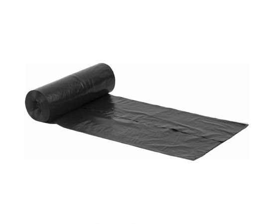 Мешки в рулоне для мусора 120 л, черные, 10 шт, ПВД, 30 мкм, 65x100 см ЛЮБАША 608096 – изображение 2