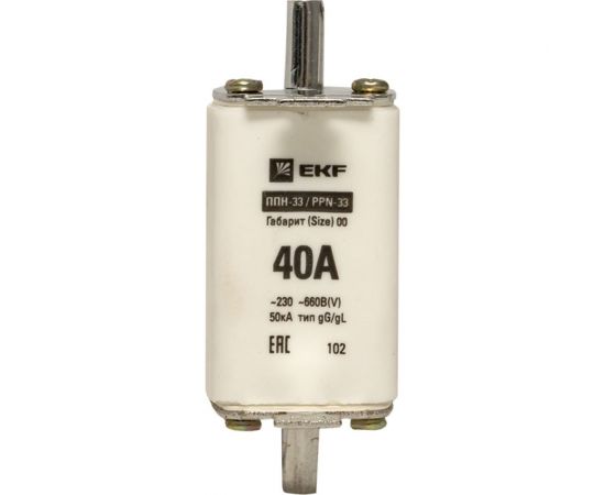 Плавкая вставка EKF ППН-33 160/40А габарит 00 fus-33/160/40 – изображение 2