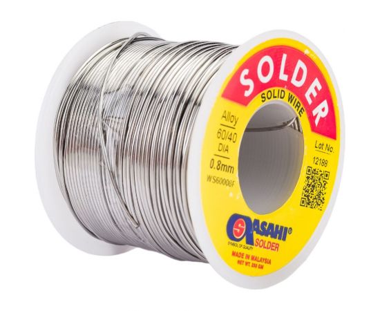 Припой (0.8 мм, 0.25 кг, Sn60/Pb40, без флюса) ASAHI 00-00000080 – изображение 3