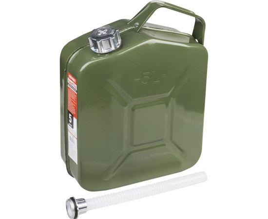 Канистра металлическая вертикальная 5 л, резьбовая крышка SKYWAY S02601010 – изображение 3