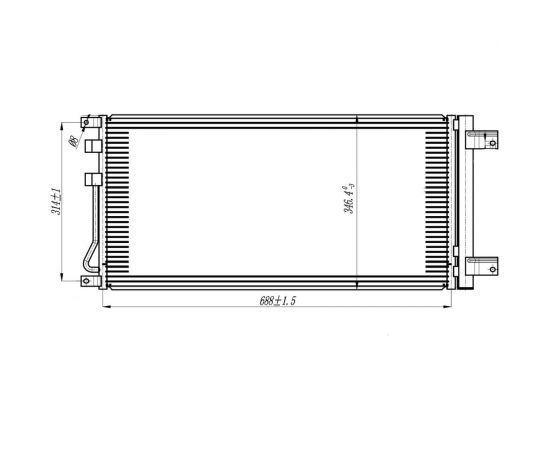 Радиатор кондиционера для автомобилей New Actyon/Korando LUZAR LRAC 1755 – изображение 3
