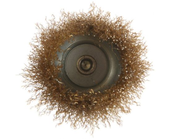 Щетка чашка металлическая со шпилькой 75 мм для дрели ТУНДРА 1032351 – изображение 3