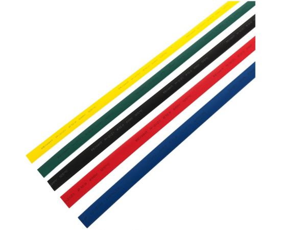 Термоусаживаемые трубки REXANT 15,0/7,5 мм, набор пять цветов, упаковка 50 шт. по 1 м 29-0165 – изображение 3