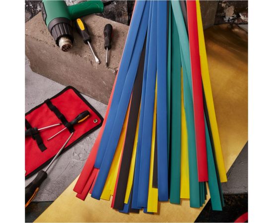 Термоусаживаемые трубки REXANT 15,0/7,5 мм, набор пять цветов, упаковка 50 шт. по 1 м 29-0165 – изображение 4