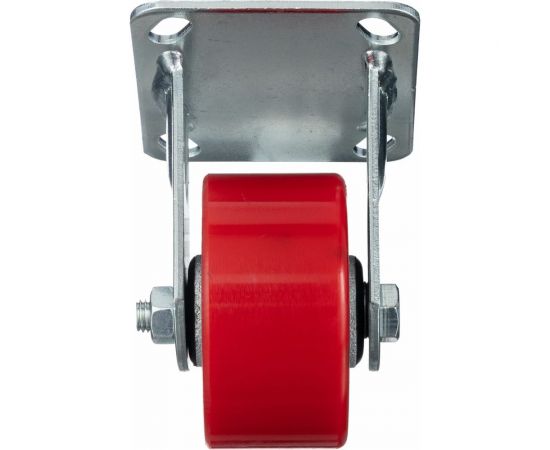 Колесо неповоротное (100 мм; грузоподъемность 200 кг; игольчатый подшипник; чугун; полиуретан) СТЕЛЛА-ТЕХНИК N29100CPUF – изображение 4