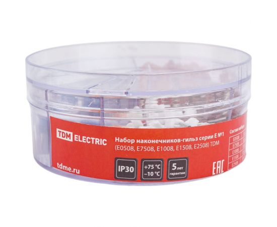 Набор наконечников-гильз TDM серии Е №1 (Е0508, Е7508, Е1008, Е1508, Е2508) SQ0512-0016 – изображение 4
