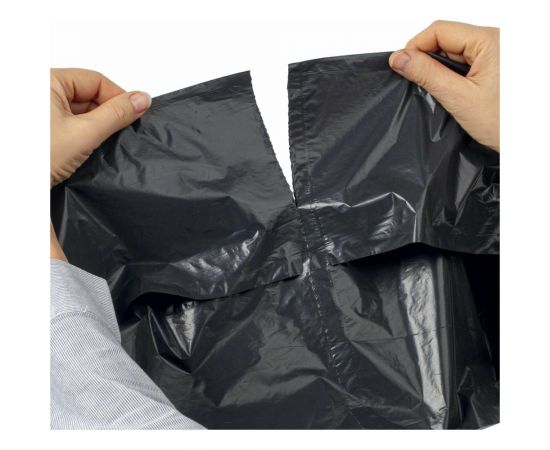 Мешки в рулоне для мусора 120 л, черные, 10 шт, ПВД, 30 мкм, 65x100 см ЛЮБАША 608096 – изображение 5