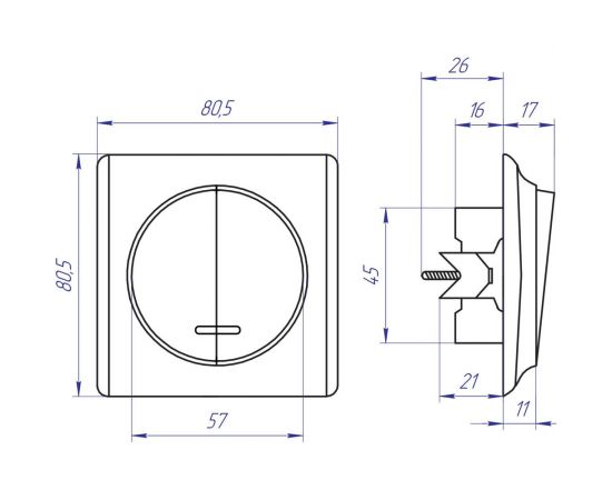 Двойной выключатель с подсветкой OneKeyElectro, цвет бежевый 1E31801301 2172802 – изображение 6