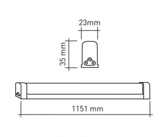 Линейный светодиодный светильник ЭРА RED LINE LLED04030K016 16Вт, 3000K, L1151мм Б0056187 – изображение 6