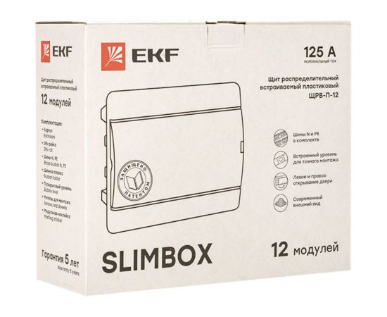 Распределительный щит EKF PROxima ЩРВ-П-12 ""SlimBox"" белая дверца, IP41 sb-v-12w – изображение 8