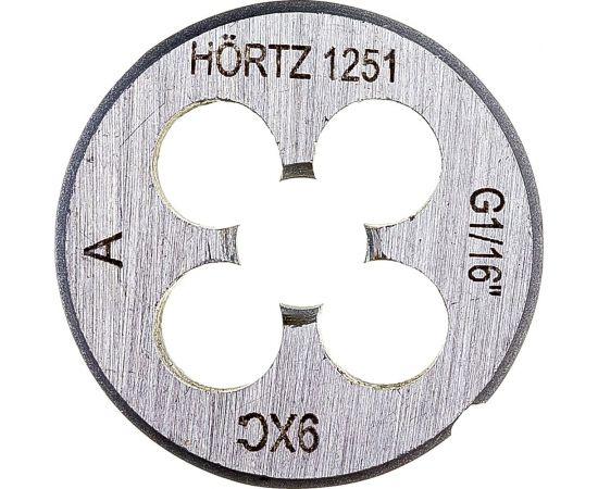 Трубная цилиндрическая плашка G 1/16 дюйма 9ХС HORTZ 204127 