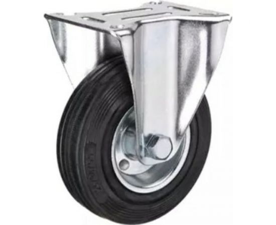 Промышленное усиленное колесо FRC 80 (200 мм, площадка, неповоротное, черная резина, роликоподшипник) TOR 1027193 