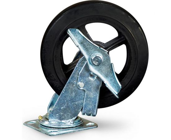 Колесо большегрузное поворотное SCdb 80 200 мм обрезиненное с тормозом (N) TOR 1024162 
