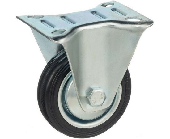 Колесо неповоротное (75 мм; 50 кг; резина/металл) Стелла-Техник 4002-75 
