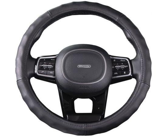 Оплетка SKYWAY Real-2 М, черная, натуральная кожа S01108003 