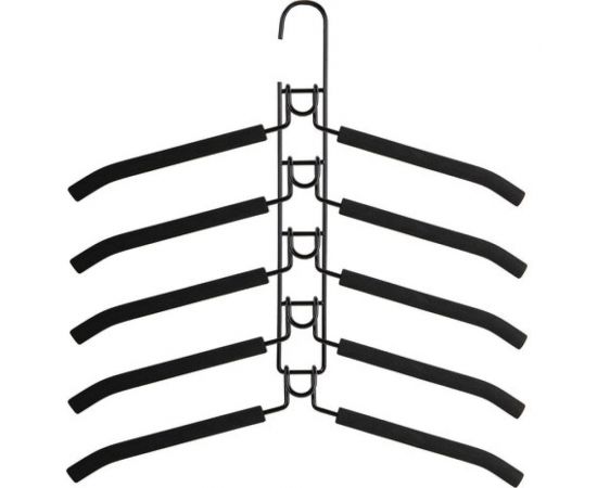 Вешалка-плечики BRABIX трансформер 2 комплекта 10 плечиков металл с покрытием, черные 880785 